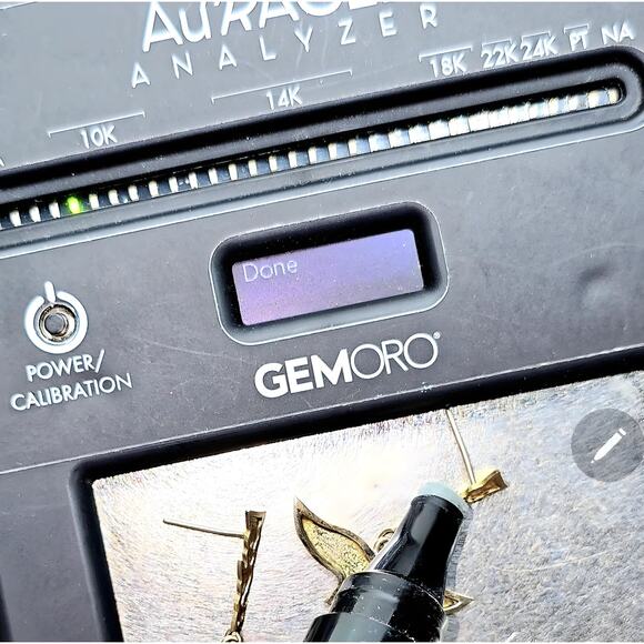 Vintage 9k Yellow Gold Over Silver Dangle Stud Whale Fin Post Sterling Earrings - Picture 10 of 10